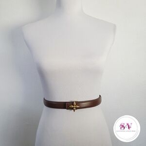 Brown Belt with Star Gold Buckle